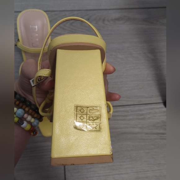 Raid Yellow Strappy Heels - Picture 6 of 7